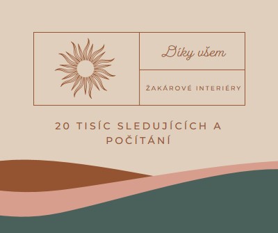 20 tisíc sledujících uživatelů a počítání pink organic-boho