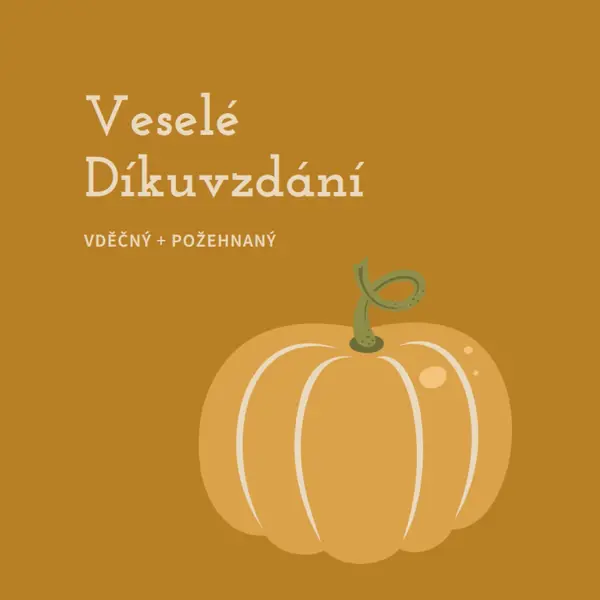 Vděčný a požehnaný brown whimsical-line