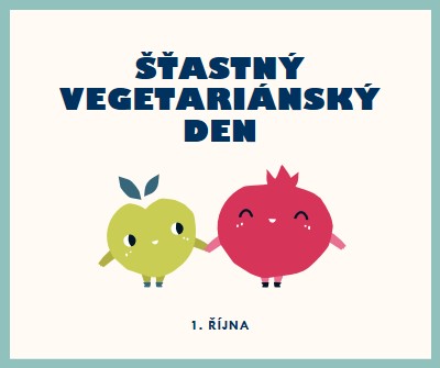 Šťastný vegetariánský den white whimsical-line