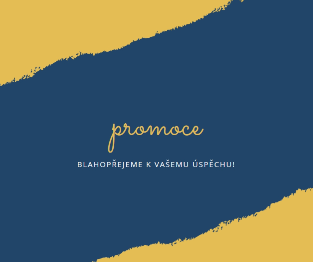 Diplomové vzrušení yellow modern-simple