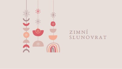 Krásný zimní slunovrat gray organic-boho