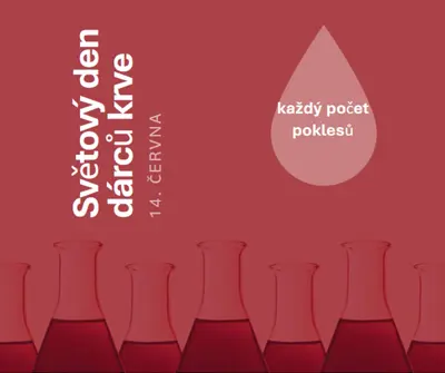 Světový den dárců krve red modern-bold