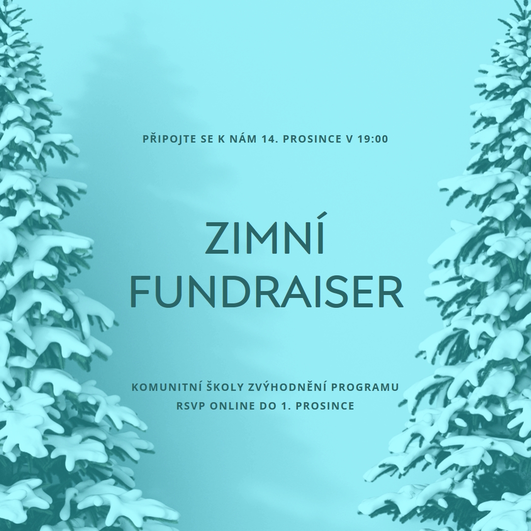 Zimní krajina divů blue modern-simple
