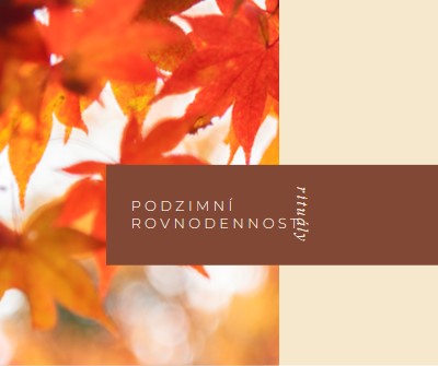 Podzimní rovnodennost orange modern-simple