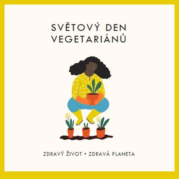 Je světový den vegetariánů white modern-simple