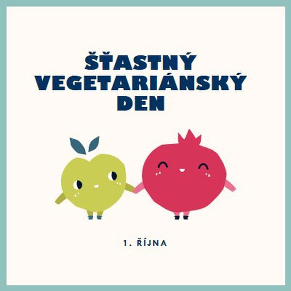 Šťastný vegetariánský den white whimsical-line