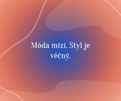 Věčný styl orange whimsical-line