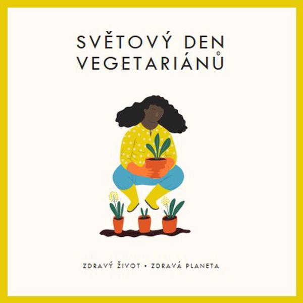 Je světový den vegetariánů white modern-simple