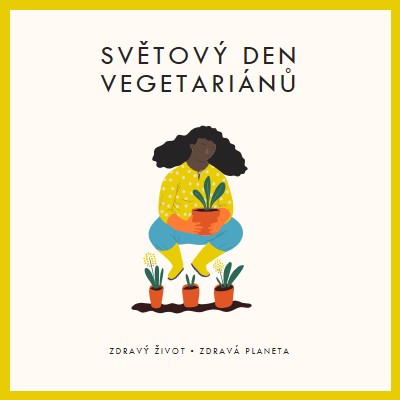 Je světový den vegetariánů white modern-simple