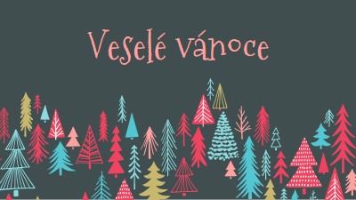 Veselé vánoce green whimsical-line