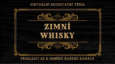 Zimní whisky black vintage-retro