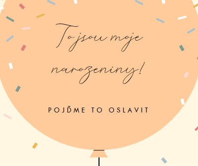 Oslavme moje narozeniny yellow whimsical-line