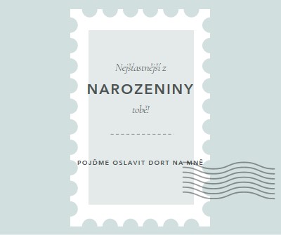 Nádherné narozeniny blue modern-simple