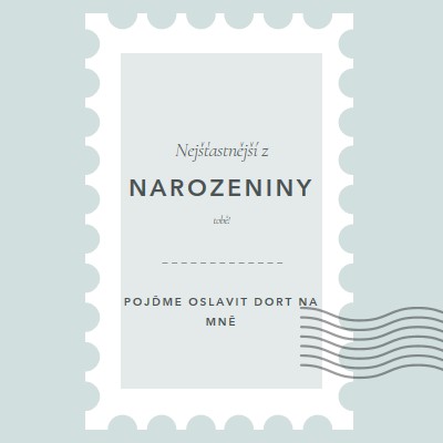 Nádherné narozeniny blue modern-simple