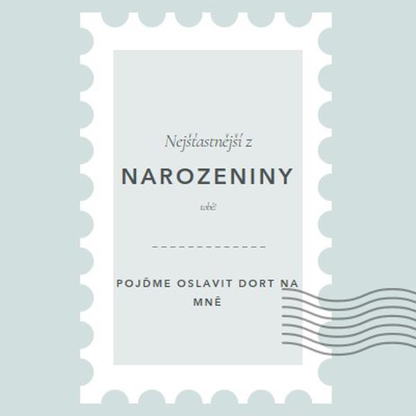 Nádherné narozeniny blue modern-simple