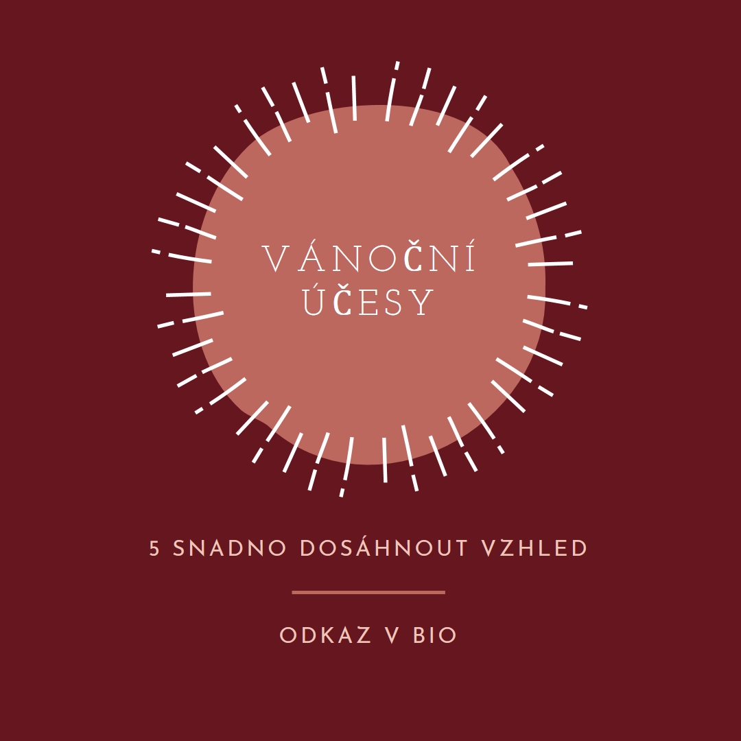 Vánoční účesy red organic-simple