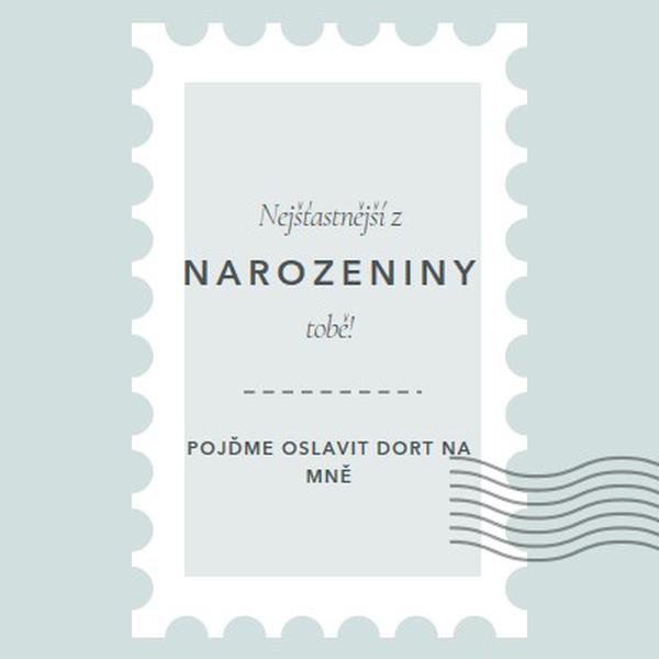 Nádherné narozeniny blue modern-simple