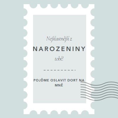 Nádherné narozeniny blue modern-simple