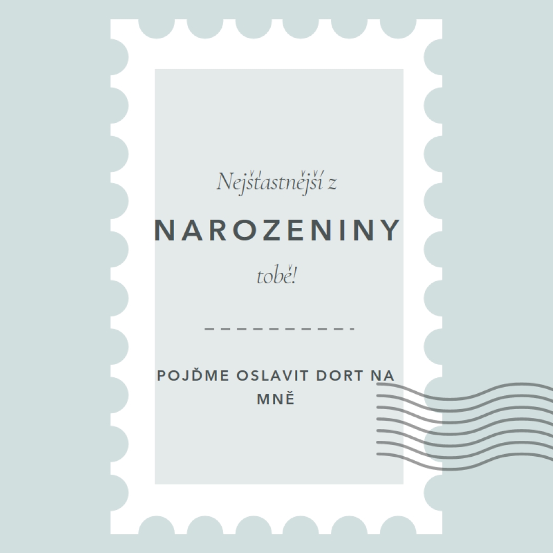 Nádherné narozeniny blue modern-simple
