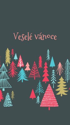 Veselé vánoce green whimsical-line