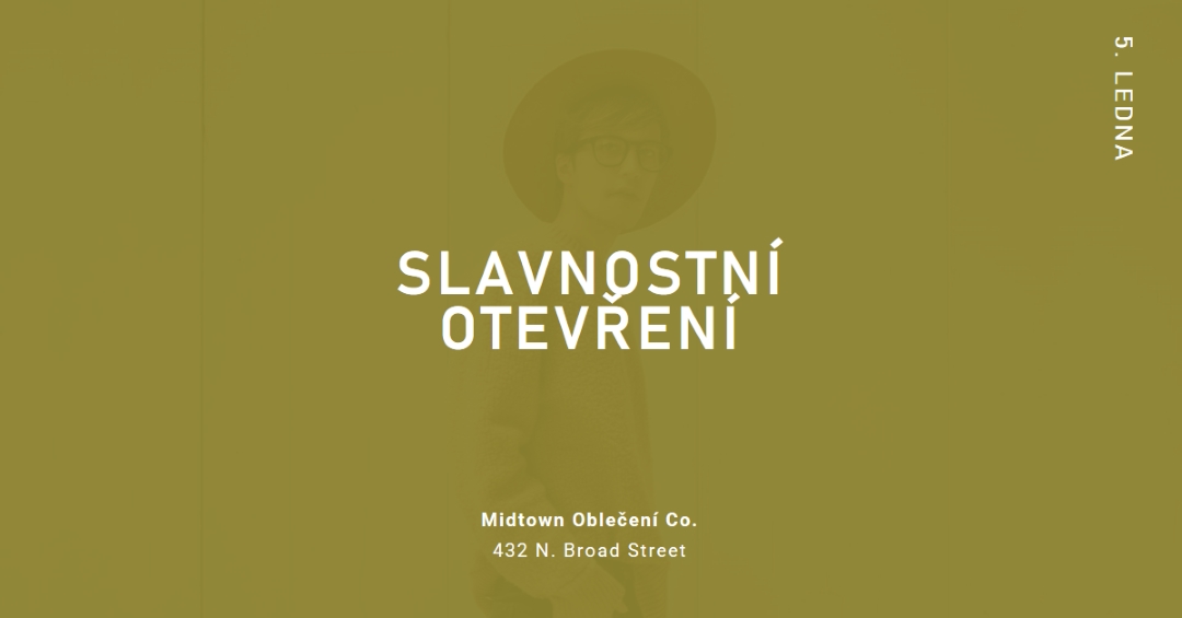 Slavnostní otevření obchodu s oblečením green modern-bold
