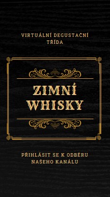 Zimní whisky black vintage-retro