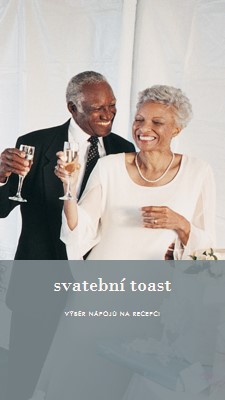 Svatební toast gray modern-simple