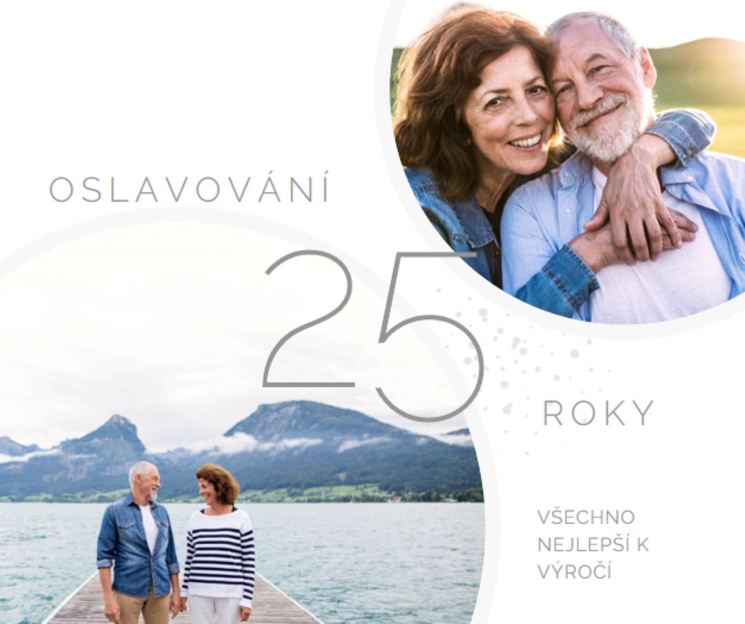 Oslavy stříbra white modern-simple