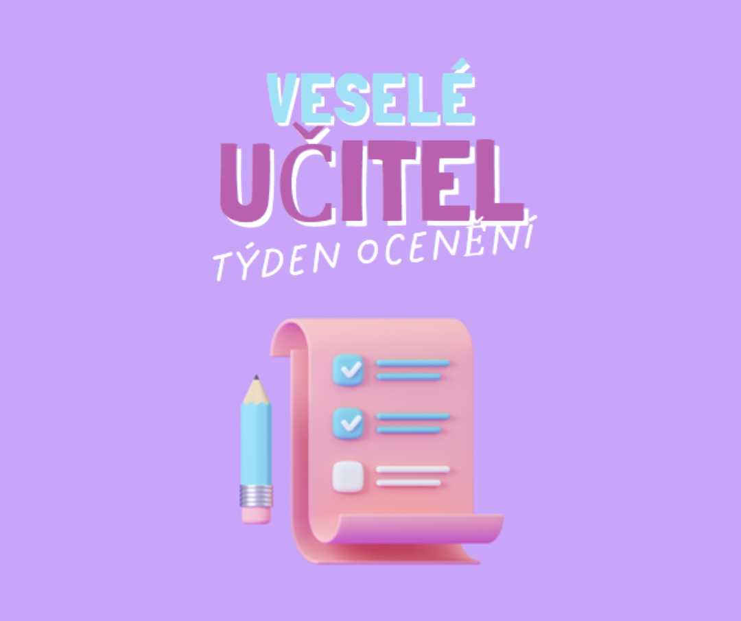 Učitelský týden ocenění purple whimsical-color-block