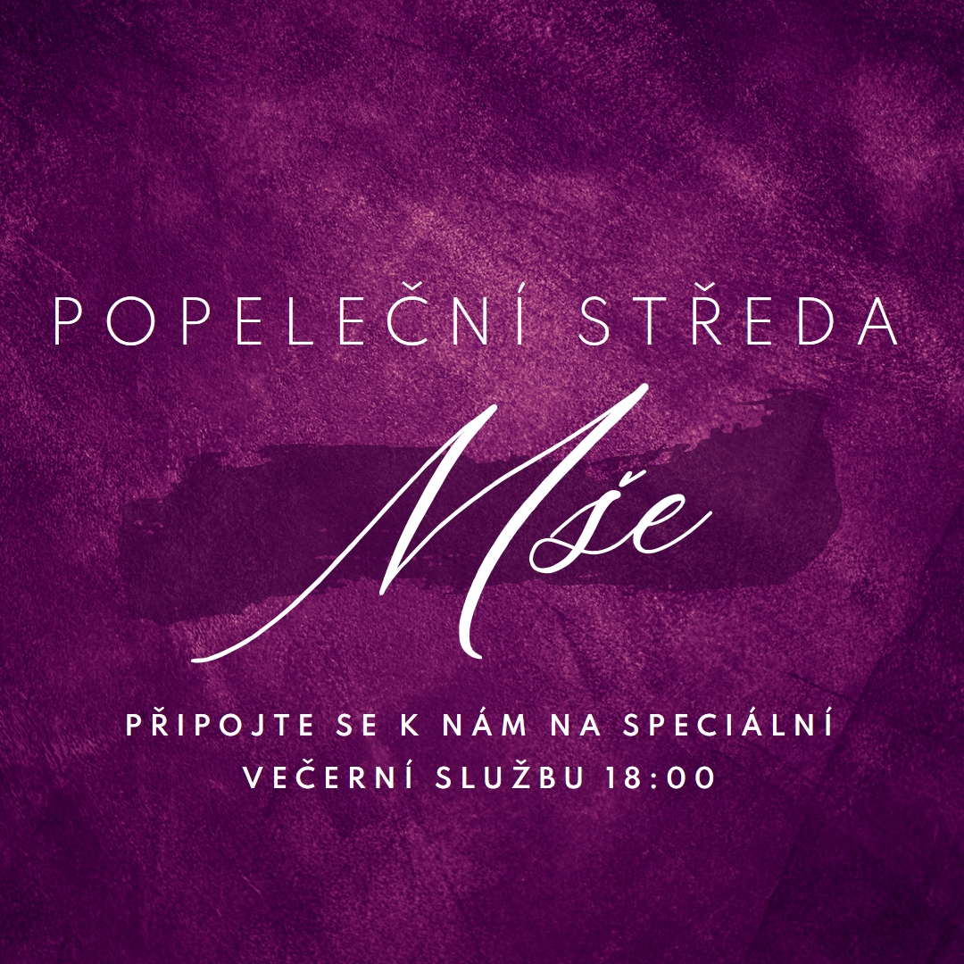 Popeleční mše purple modern-simple