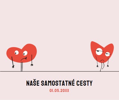 Naše samostatné cesty pink whimsical-line