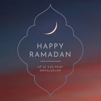 Šťastný ramadán black modern-simple
