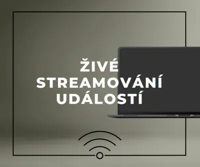 Živé streamování událostí gray modern-bold