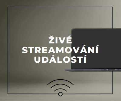 Živé streamování událostí gray modern-bold