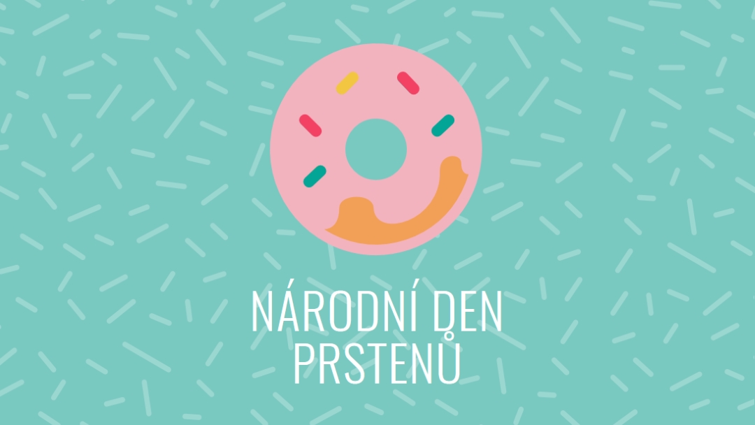 Yum je národní den koblih blue modern-simple
