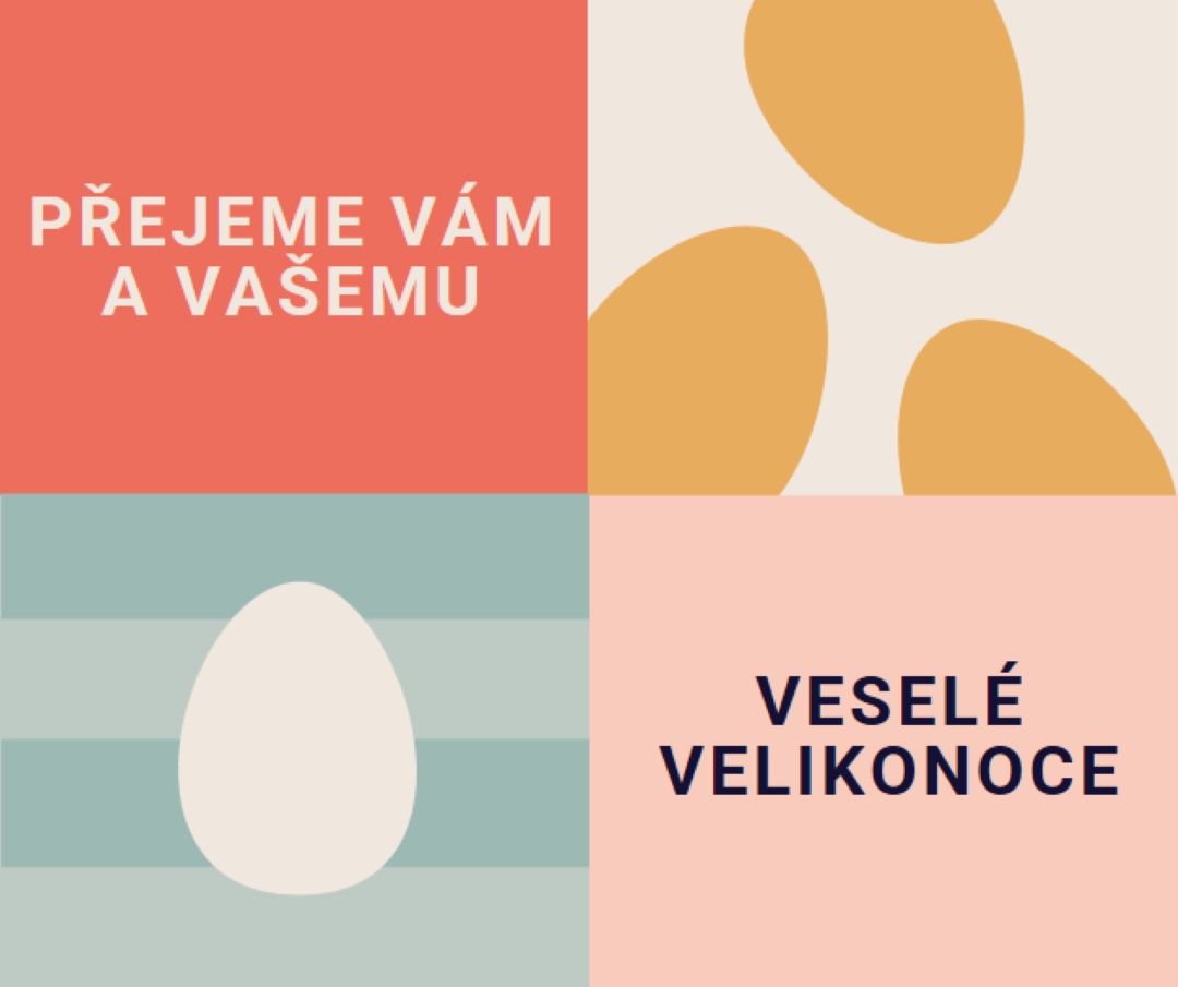Šťastné Velikonoce pro vás i vaše orange modern-color-block