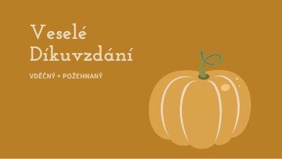 Vděčný a požehnaný brown whimsical-line