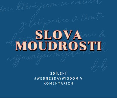 Slovo moudrým blue modern-simple