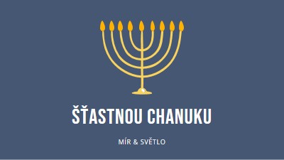 Chanuka Sameach blue modern-simple