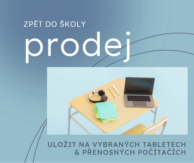 Zpět ke školnímu výprodeji blue modern-simple