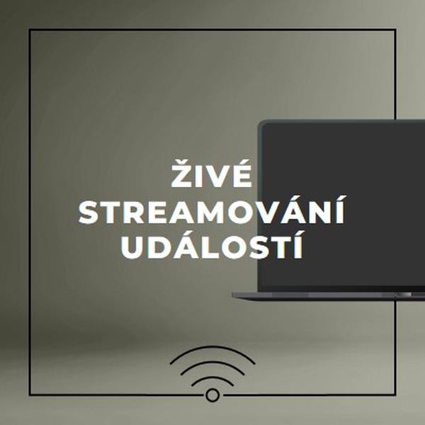 Živé streamování událostí gray modern-bold