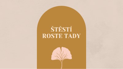 Štěstí roste tady gray organic-boho