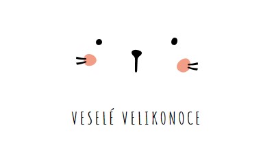 Všechno nejlepší velikonoce, zajíček white whimsical-line