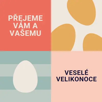 Šťastné Velikonoce pro vás i vaše orange modern-color-block