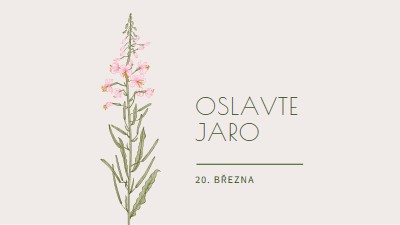 Oslavte jaro white vintage-botanical