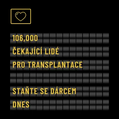 Staňte se dárcem orgánů ještě dnes black modern-bold