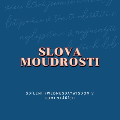 Slovo moudrým blue modern-simple