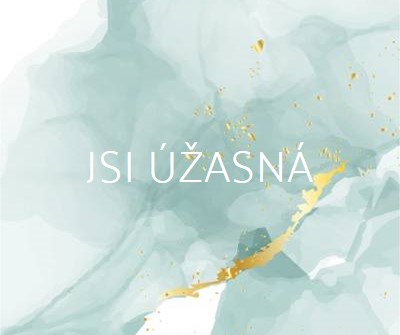 Jsi úžasná blue modern-simple