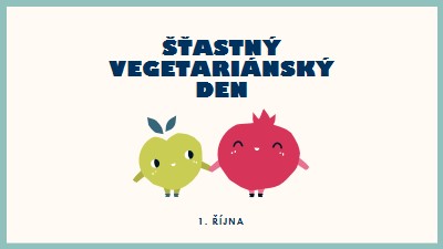 Šťastný vegetariánský den white whimsical-line