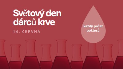 Světový den dárců krve red modern-bold